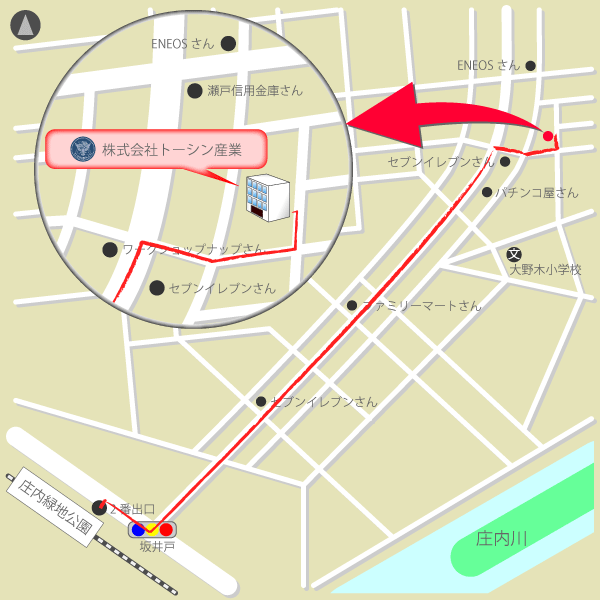 株式会社トーシン産業名古屋営業所アクセスマップ